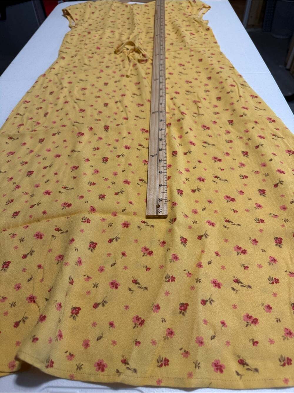 Reformation Rockwell Dress Yellow Size 0 - Picture 7 of 8